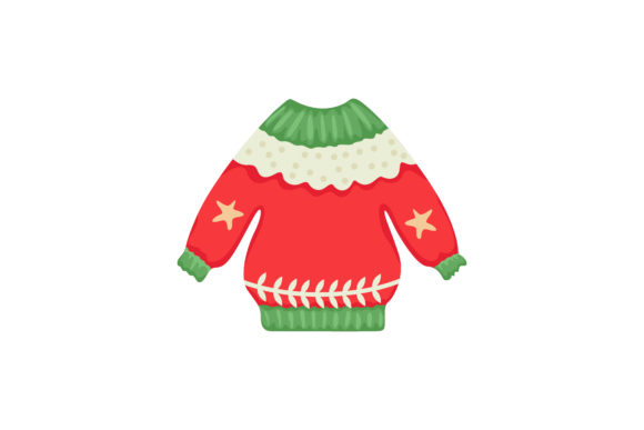 Amazing Cute Red Christmas Illustration