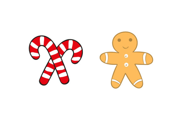 Candy Cookies Christmas Set Illustrations