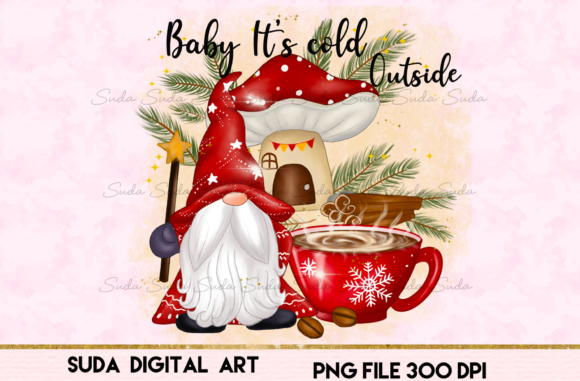 Christmas Baby It’s Cold Sublimation Illustrations for Content Publishing