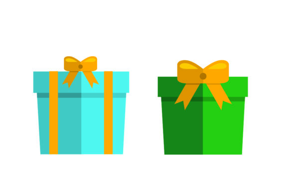 Christmas Gift Box Flat Illustration 16