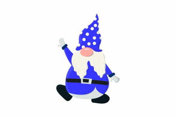 Christmas Gnome Character - Blue Polka Dots Illustration Review