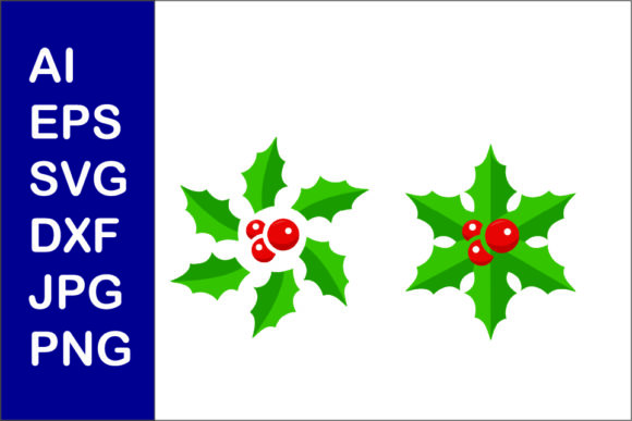 Christmas Mistletoe Flat Illustraion 008 for Local Business Branding