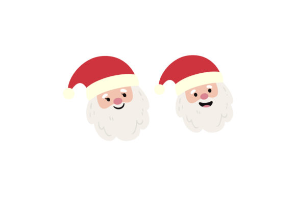 Christmas Special Santa Heads Illustrations