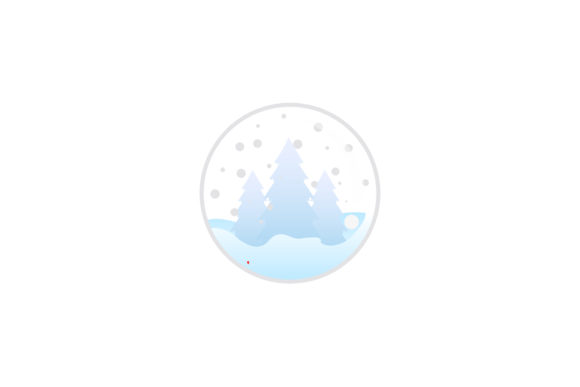 Christmas Spruce Snowball Illustration for Website and Editorial Use