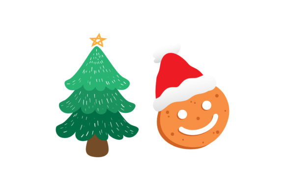 Cookies and Tree Christmas Set Illustrations