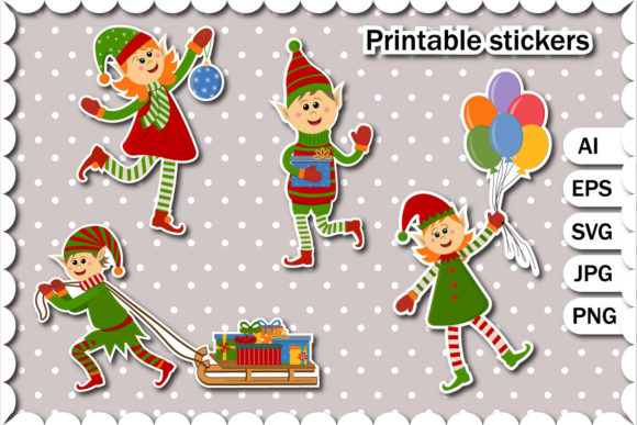 Fabulous Christmas Elves Illustrations