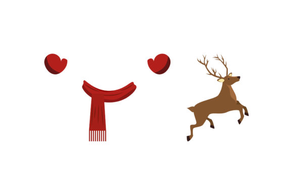 Gloves Scarf Reindeer Christmas Set