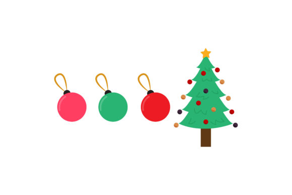 Ornament and Tree Christmas Vector for Illustrations