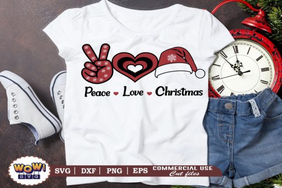 Peace Love Christmas Illustrations for Crafting