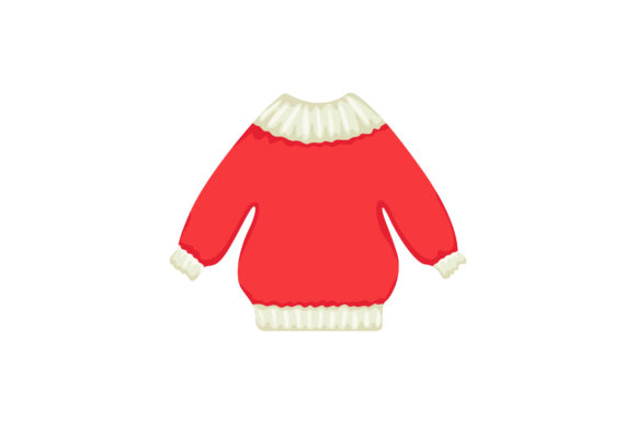 Red Christmas Sweater Looks Pretty Illustrations