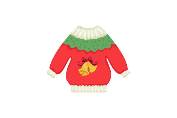 Red Green Christmas Sweater Illustration
