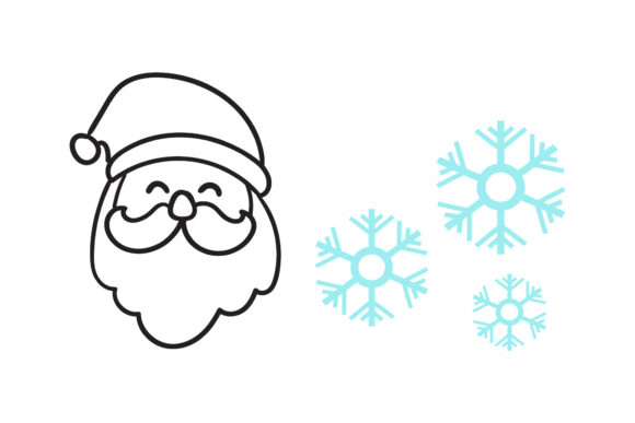 Santa and Snow Icons Christmas Set
