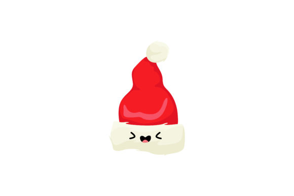 Santa Hat Kawaii Illustration for Christmas Content