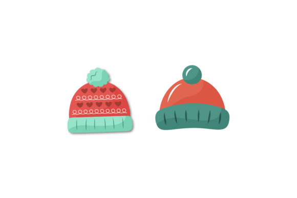 Winter Hat Set Illustrations for Festive Branding