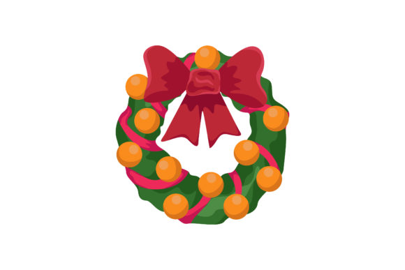 Yellow Christmas Light of Mistletoe Illustration Review